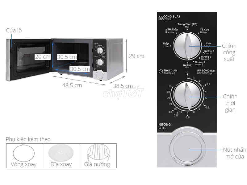 Lò vi sóng có nướng Sharp R-G302VN-S 23 lít