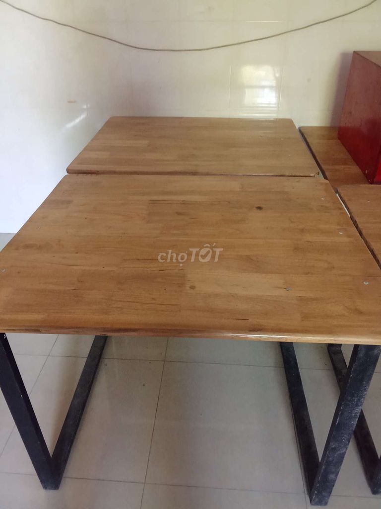 Bàn làm việc gỗ chân sắt 1m20x80cm. Mua bán Bàn ghế tại Huyện Châu Thành Bến Tre được đăng bởi Mr Sơn  hình 1