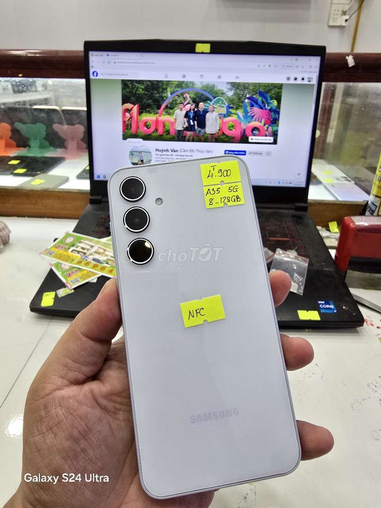 Samsung A35 5G 128GB Trắng Like New. Mua bán Điện thoại tại Thành phố Long Xuyên An Giang được đăng bởi Facebook Cầm Đồ Thúy Vân hình 1