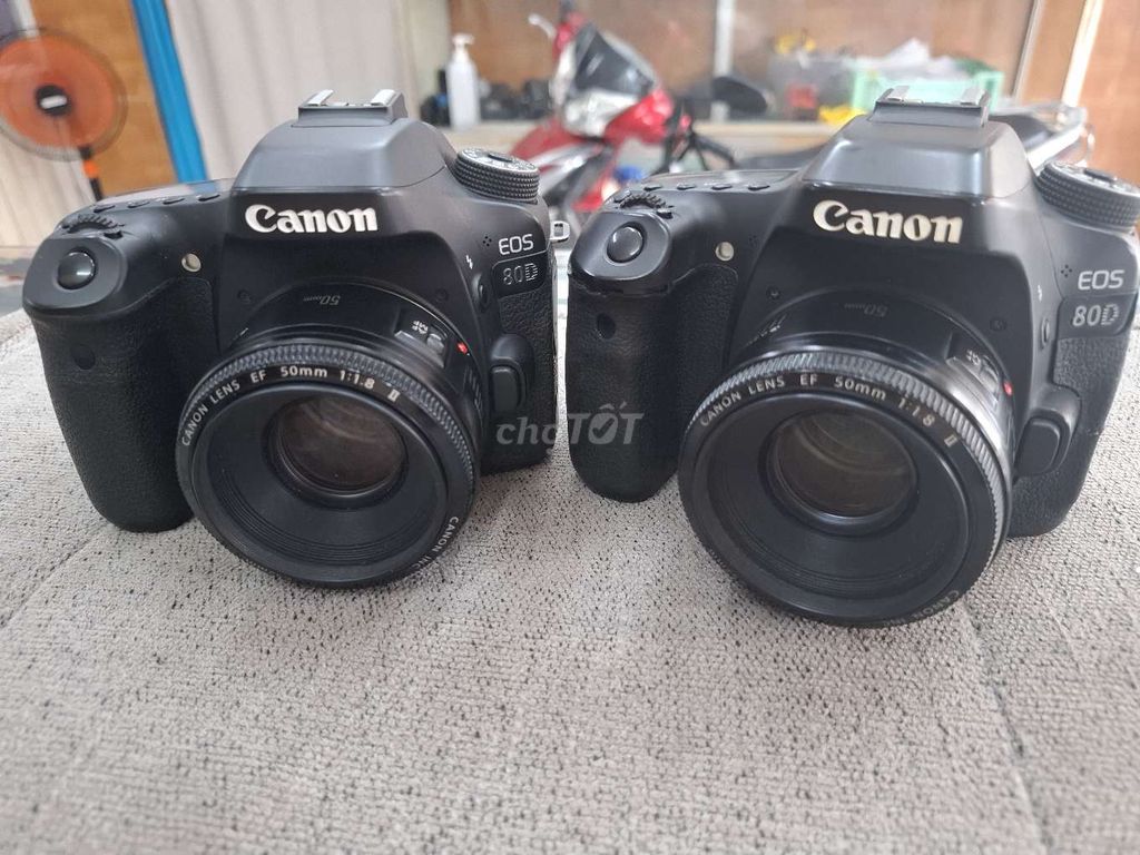 2 bộ  canon 80d lens chân dung 50ii