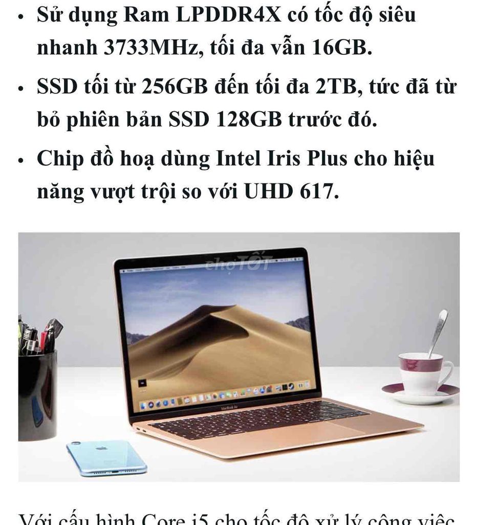 Apple MacBook Air 2020 16GB/256GB. Mua bán Laptop tại Quận Hải Châu Đà Nẵng được đăng bởi Đoan Đuc hình 1