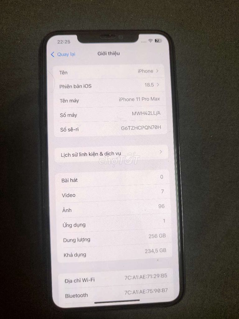 iPhone 11 Pro Max 256GB Xám. Mua bán Điện thoại tại Quận Hoàng Mai Hà Nội được đăng bởi Thương Lê hình 1