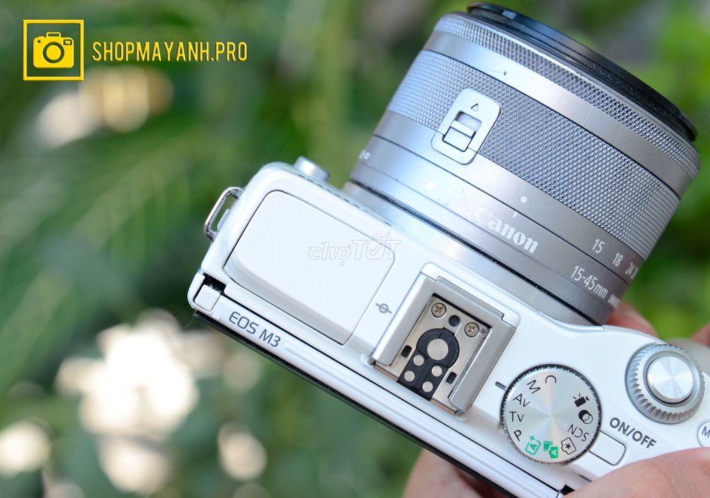 Canon M3 + lens 15-45mm - Màu trắng trang trọng