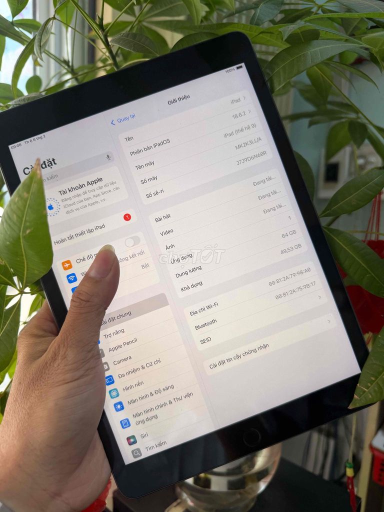 Apple iPad (Thế hệ 9) 64GB Xám. Mua bán Máy tính bảng tại Thành phố Biên Hòa Đồng Nai được đăng bởi nguyễn út apple hình 1