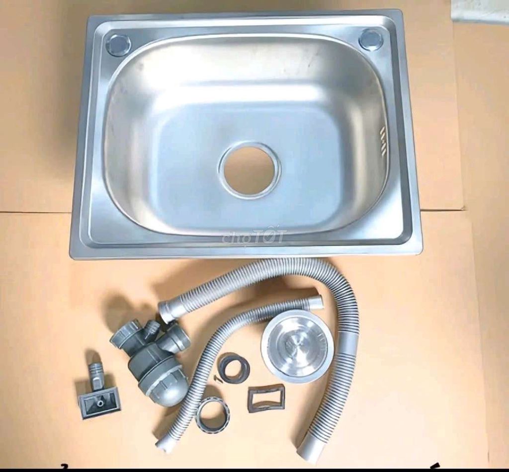 Chậu rửa bát Inox 1 hố 50x40cm . Mua bán Thiết bị vệ sinh, nhà tắm tại Thành phố Buôn Ma Thuột Đắk Lắk được đăng bởi Nước nóng nlmt hình 1