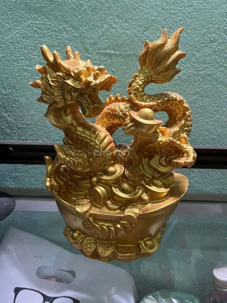 Tượng phong thủy Đá compuxit Vàng 20cm. Mua bán Đồ sưu tầm, đồ cổ tại Thành phố Dĩ An Bình Dương được đăng bởi ken hình 1