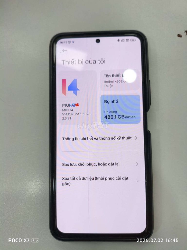 Xiaomi Redmi K60E 12GB/512GB Xanh. Mua bán Điện thoại tại Quận Gò Vấp Tp Hồ Chí Minh được đăng bởi vandoi vancho hình 1