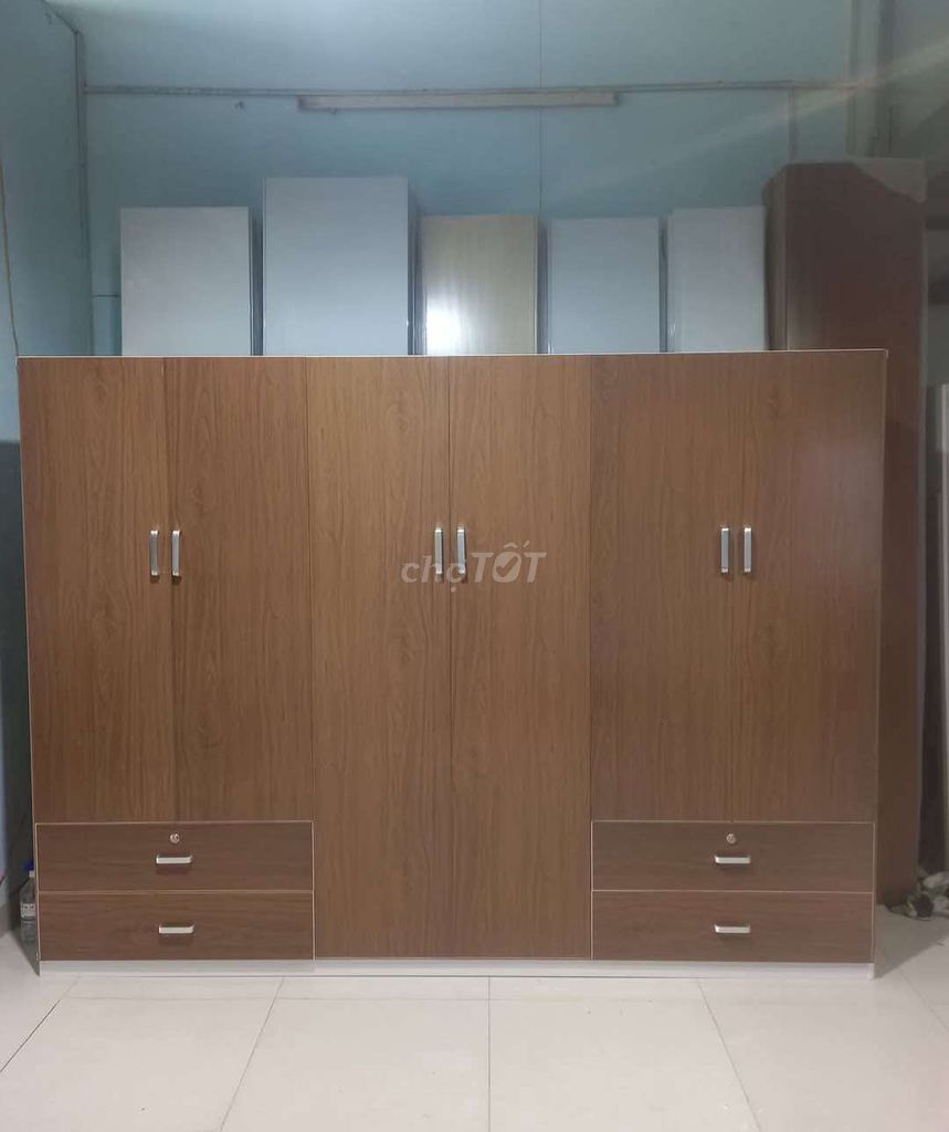 TỦ NHỰA ĐÀI LOAN 6 CÁNH MÀU ÓC CHÓ . Mua bán Tủ, kệ gia đình tại Quận Tân Bình Tp Hồ Chí Minh được đăng bởi Tủ nhựa đài loan hoàng quân hình 1