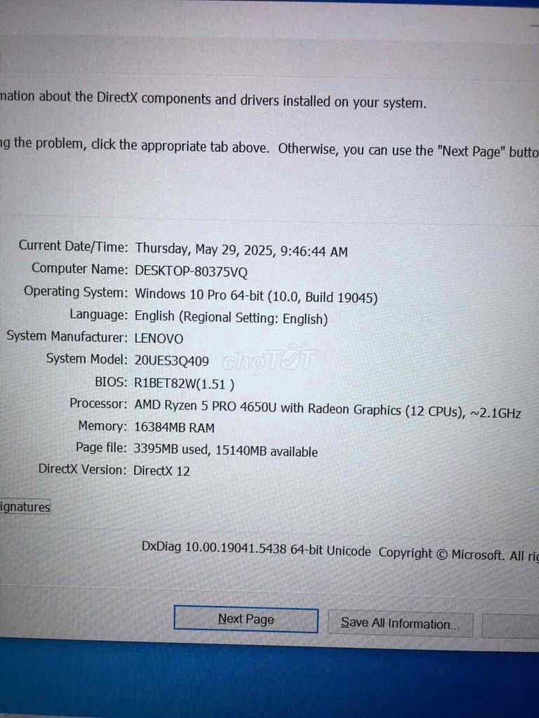 Thinkpad T14 AMD ryzen 5/ram 16/ ssd 512/ 15.6 FHD. Mua bán Laptop tại Thành phố Bắc Ninh Bắc Ninh được đăng bởi Lương Bích Luyên  hình 6
