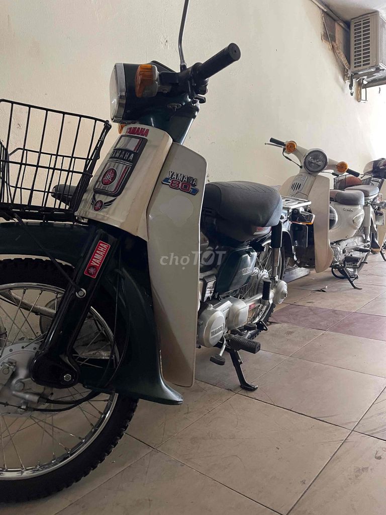 Xe số Yamaha 80cm3 Xanh Trắng Nhật Bản