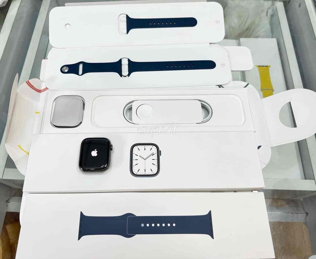 bán apple watch sr7:45 Thép đen Lte Esim Vna đẹp k