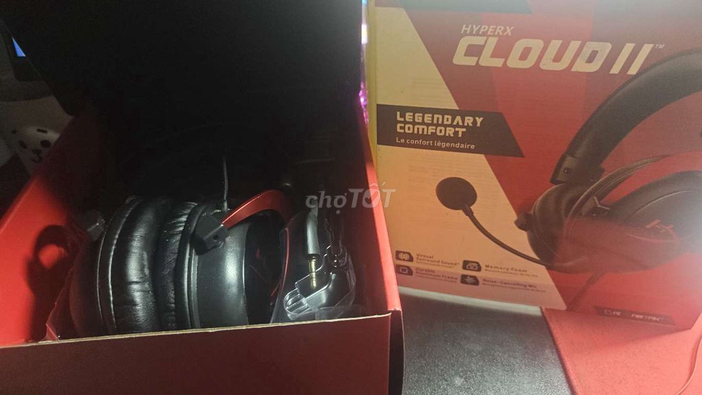 Tai nghe gaming HyperX Cloud II Đen Đỏ. Mua bán Tivi, Âm thanh tại Quận Hai Bà Trưng Hà Nội được đăng bởi Le Hai hình 1