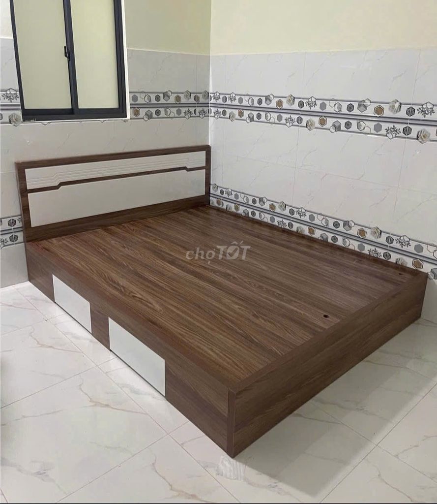 GIƯỜNG MDF 1M8 2M CÓ 2 HỘP KÉO MẪU HIỆN ĐẠI. Mua bán Giường, chăn ga gối nệm tại Thị xã Bến Cát Bình Dương được đăng bởi Tủ nhựa đài loan hoàng quân hình 1