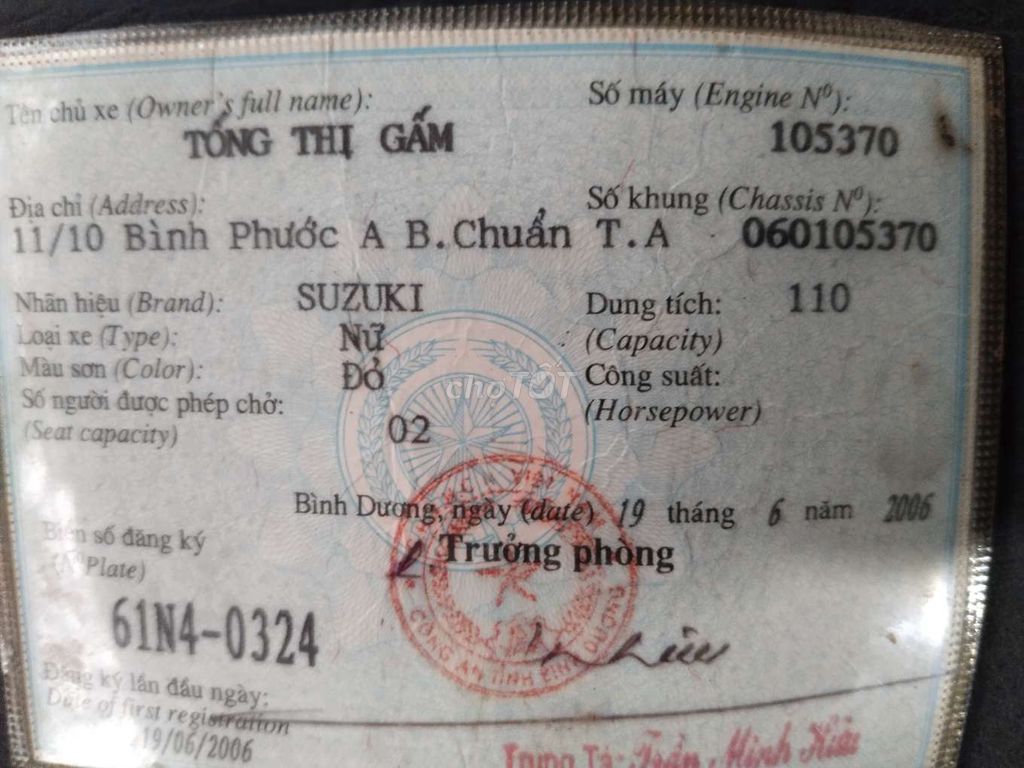 Suzuki Smash 2006 Đỏ. Mua bán Xe máy tại Huyện Củ Chi Tp Hồ Chí Minh được đăng bởi Lê Đạt hình 3