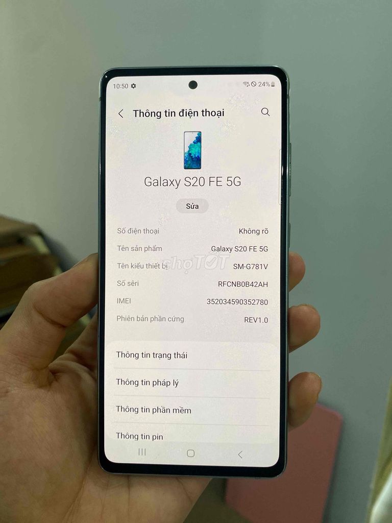 Samsung S20 FE 5G Xanh bạc hà. Mua bán Điện thoại tại Thành phố Thuận An Bình Dương được đăng bởi Trần Phú Phong hình 1