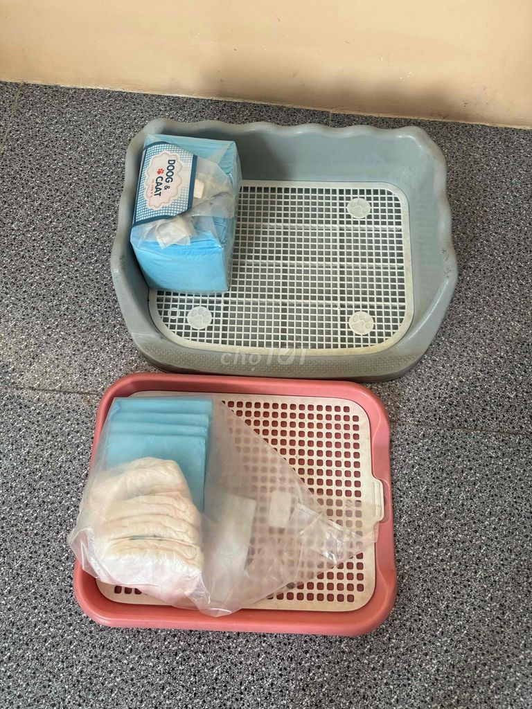 2 khay kèm tấm lót chống đái ẻ bậy cho chó. Mua bán Phụ kiện, Thức ăn, Dịch vụ tại Thành phố Thủ Dầu Một Bình Dương được đăng bởi Tịnh Nghi hình 1