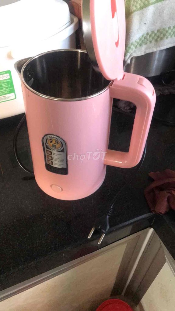 Ấm đun siêu tốc Inox 2.5L Hồng. Mua bán Bếp, lò, đồ điện nhà bếp tại Quận Tân Phú Tp Hồ Chí Minh được đăng bởi LUCKY88 hình 1