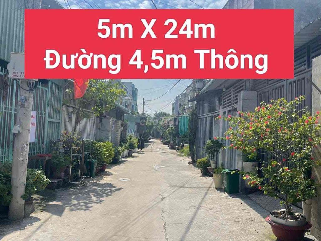 💕Đất 5m X 24m , Nở Hậu gần chợ Nông Sản Hóc Môn