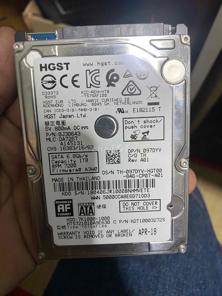 ổ cứng hdd 2.5 dung lượng 1T tháo máy