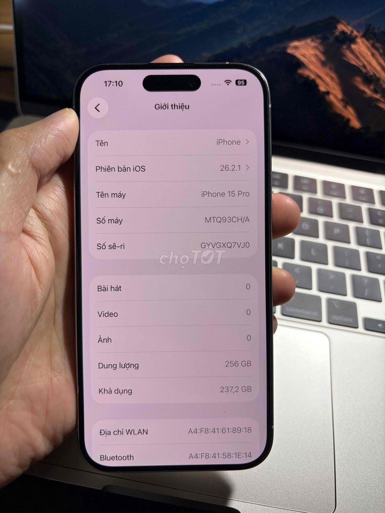 Apple iPhone 15 Pro 256GB Trắng CHA. Mua bán Điện thoại tại Thành phố Bắc Ninh Bắc Ninh được đăng bởi duy hình 1