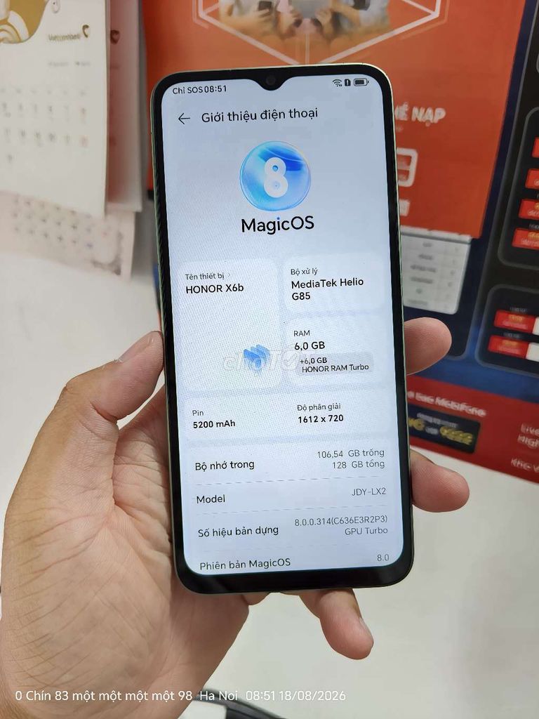 Honor X6b 6GB/128GB Xanh lá. Mua bán Điện thoại tại Quận Thanh Xuân Hà Nội được đăng bởi Hoàng Huy Đỗ hình 1