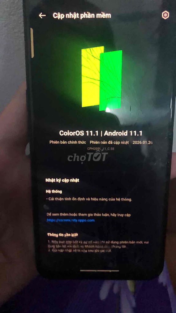 Oppo A92 nát màn + mực giá cả ib thương lượng. Mua bán Điện thoại tại Huyện Tiên Lãng Hải Phòng được đăng bởi Phuc Ve So hình 1