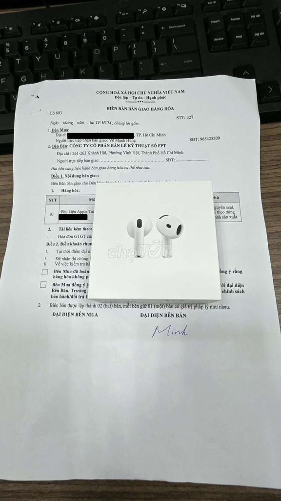 Apple AirPods 4 Trắng New seal, VNA, BH FPT. Mua bán Tivi, Âm thanh tại Quận 3 Tp Hồ Chí Minh được đăng bởi Võ Mạnh Hùng hình 1