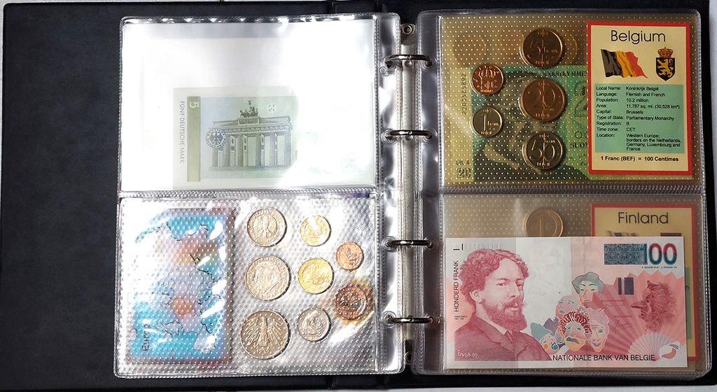 Bộ sưu tập tiền xu Euro & tiền giấy  2001