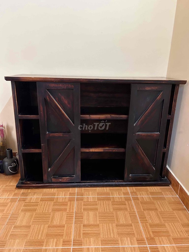 Tủ trà gỗ cổ điển 120x80x41 cm. Mua bán Tủ, kệ gia đình tại Thành phố Đà Lạt Lâm Đồng được đăng bởi Huyền Trang hình 1
