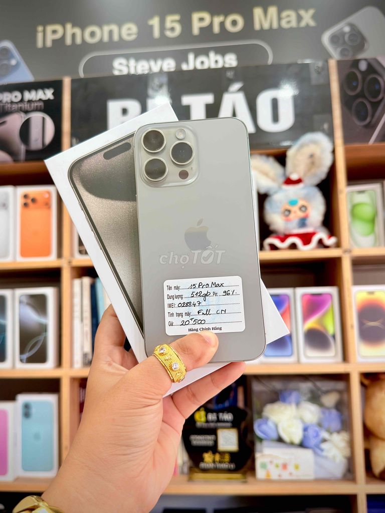 Apple iPhone 15 Pro Max 512GB Titan Tự Nhiên. Mua bán Điện thoại tại Thành phố Long Xuyên An Giang được đăng bởi Bi Táo Store hình 1