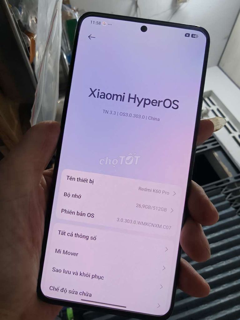 Xiaomi Redmi K60 Pro 512GB Tiếng việt. Mua bán Điện thoại tại Thành phố Bến Tre Bến Tre được đăng bởi Từ Tuấn Bến Tre hình 1