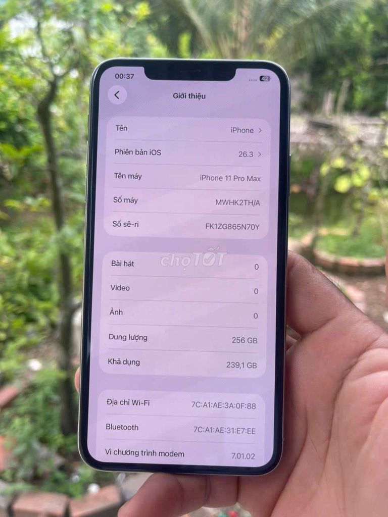 Apple iPhone 11 Pro Max 256GB Bạc. Mua bán Điện thoại tại Huyện Châu Thành Tiền Giang được đăng bởi TMT hình 1