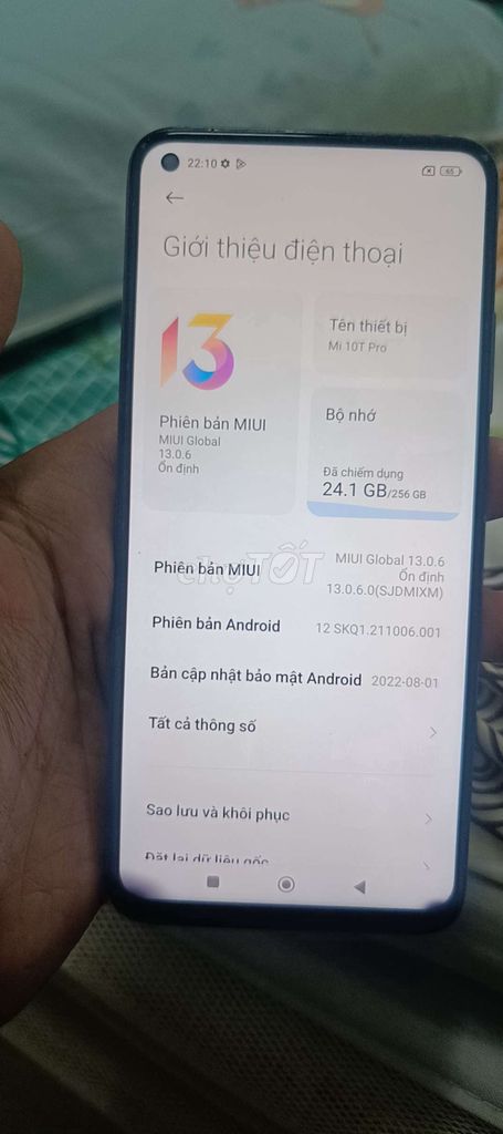 Xiaomi Mi 10T Pro 256GB Xám Android 12. Mua bán Điện thoại tại Thành phố Thủ Đức Tp Hồ Chí Minh được đăng bởi tan Nguyen hình 1