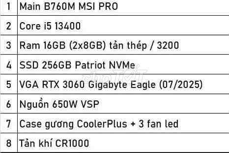 Dell OptiPlex 5000 i5-13400 RTX 3060 16GB/256GB. Mua bán Máy tính để bàn tại Thành phố Nha Trang Khánh Hòa được đăng bởi Ashura Himuro (Ashura) hình 1