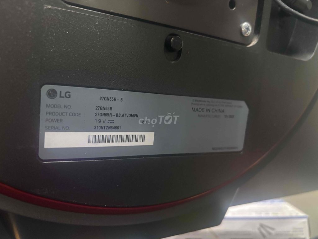 Màn hình LG 27GN65R 27 inch Full HD 144Hz. Mua bán Phụ kiện (Màn hình, Chuột...) tại Quận 8 Tp Hồ Chí Minh được đăng bởi Lê Thọ hình 1
