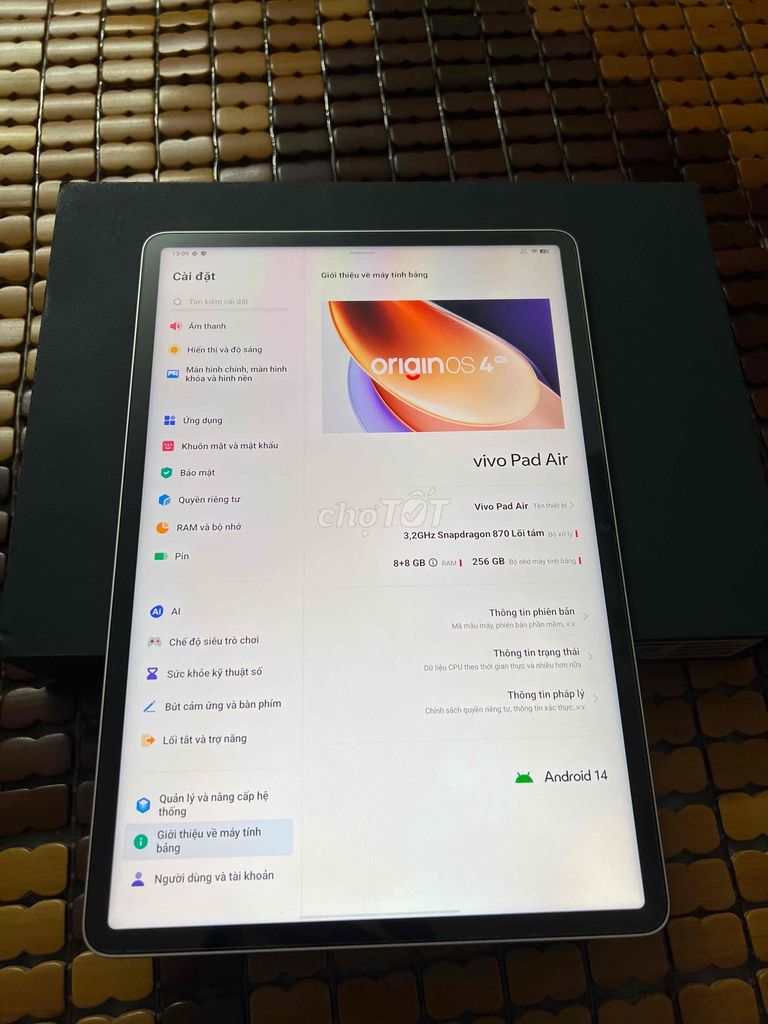 Vivo pad air like new mỏng gọn nhẹ