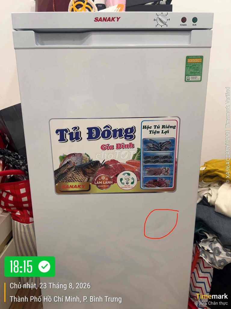 Tủ đông Sanaky VH-160VD 118 lít 1 cánh. Mua bán Tủ lạnh tại Thành phố Thủ Đức Tp Hồ Chí Minh được đăng bởi Nguyễn Nguyễn hình 1