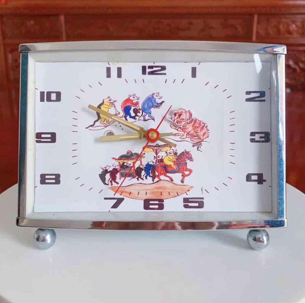Đồng hồ báo thức cổ điển kim loại. Mua bán Nội thất, đồ gia dụng khác tại Huyện Gia Lộc Hải Dương được đăng bởi Điện máy nhật úc hình 1