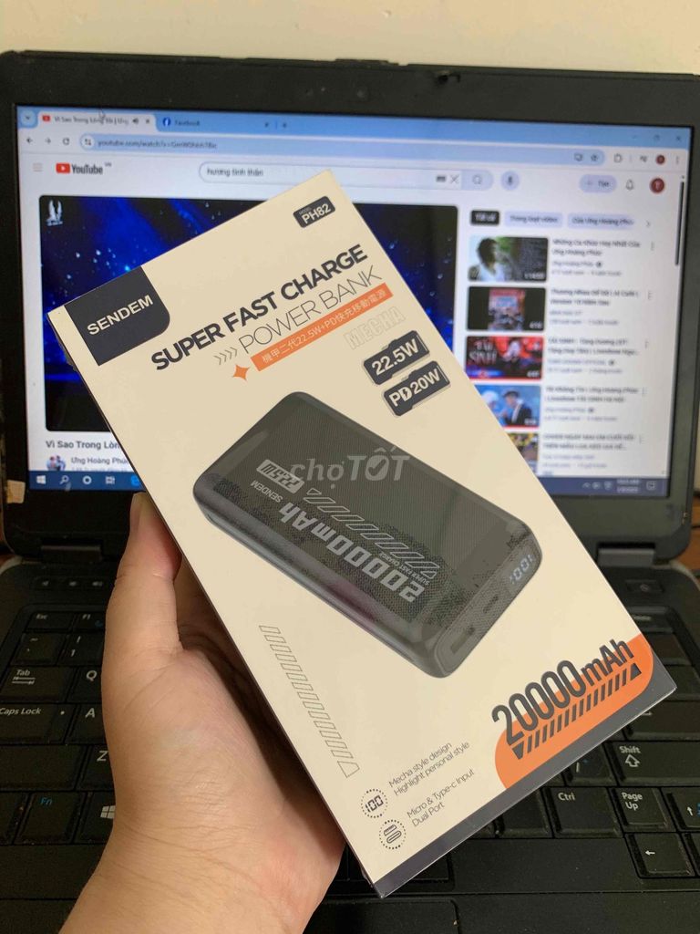 Sạc dự phòng SENDEM PH82 20.000 mAh Đen. Mua bán Phụ kiện (Màn hình, Chuột...) tại Quận Thanh Khê Đà Nẵng được đăng bởi Trang hình 1