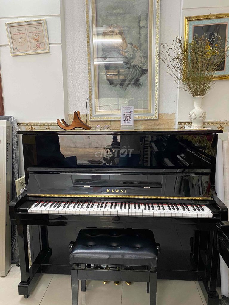 piano cơ kawai KU1B bh 10 năm zin co/cq