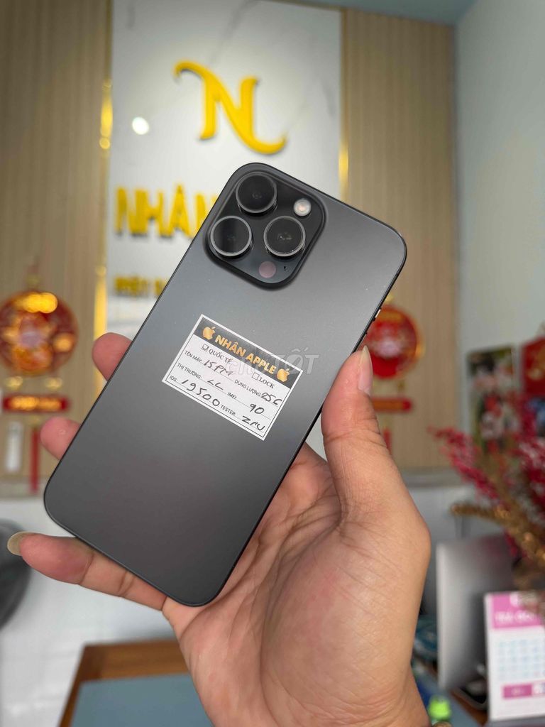 iPhone 15 Pro Max 256GB Đen QT MỸ ZIN ÓC ÁP. Mua bán Điện thoại tại Thành phố Cà Mau Cà Mau được đăng bởi NHAN APPLE hình 1