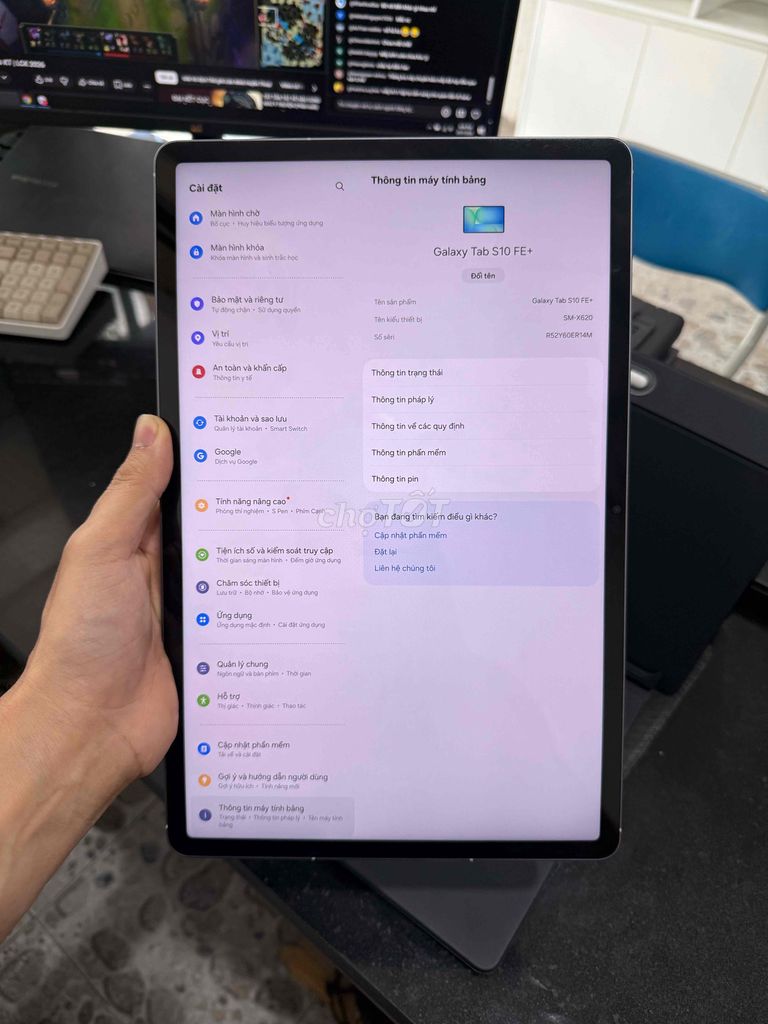 Samsung Tab S10 FE+ 5G 8GB/128GB kèm bút phím. Mua bán Máy tính bảng tại Thành phố Biên Hòa Đồng Nai được đăng bởi Quang Nguyễn hình 1