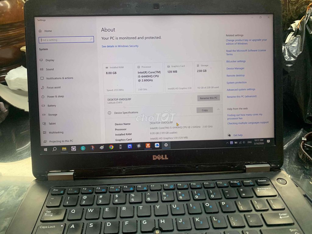 Dell Latitude 5470 i5-6440HQ 8GB/238GB. Mua bán Laptop tại Quận Ninh Kiều Cần Thơ được đăng bởi Dz hình 1