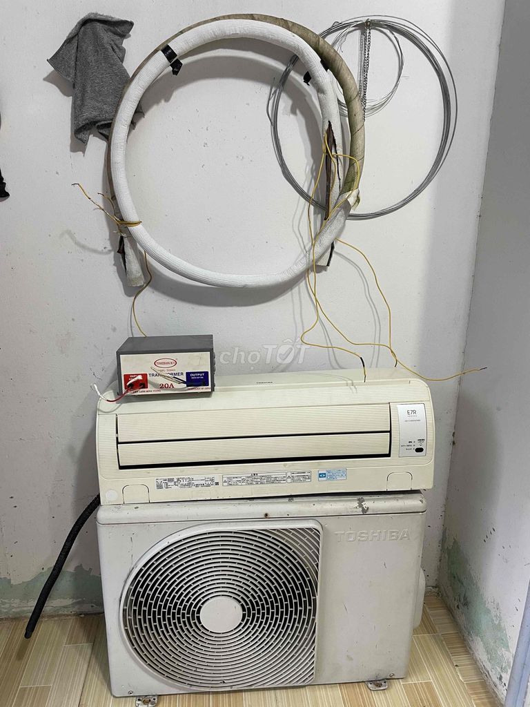 Máy lạnh Toshiba E7R 1 HP Trắng kem. Mua bán Máy lạnh, điều hoà tại Thị xã Tân Châu An Giang được đăng bởi Phát La Thứ hình 1