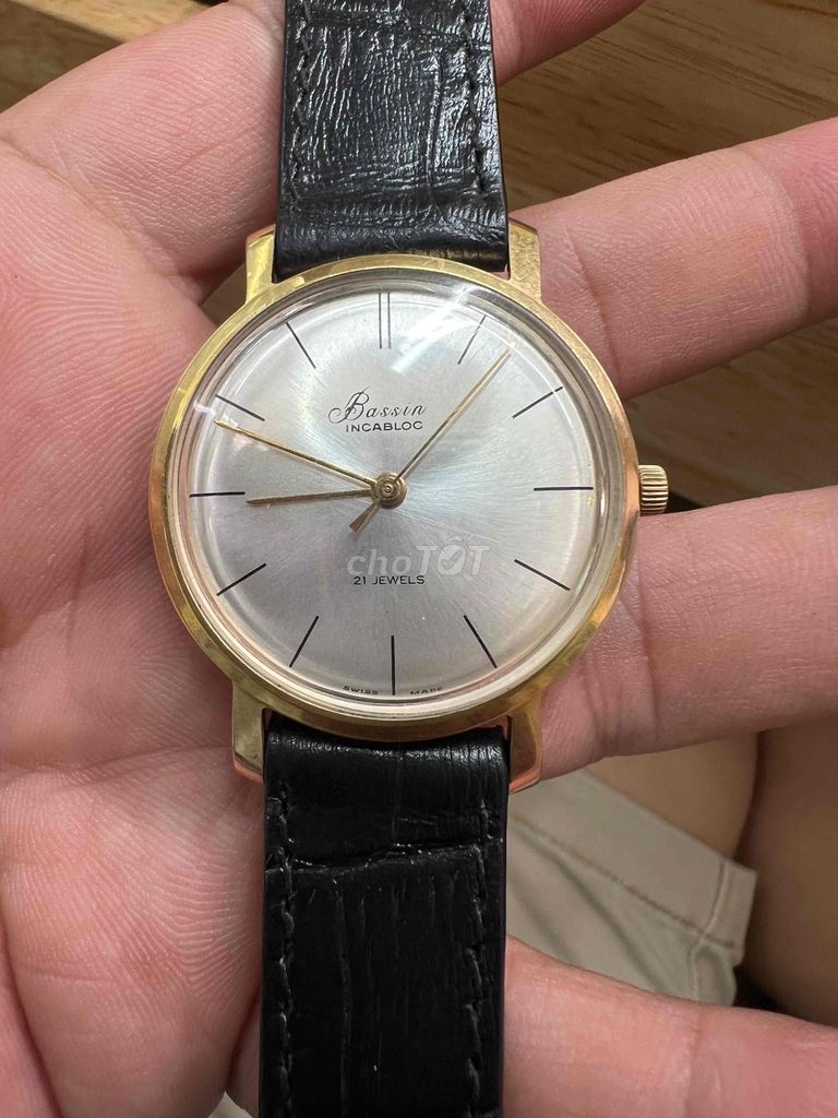 Đồng hồ Bassin Nam vỏ lacke 34mm. Mua bán Đồng hồ tại Quận 4 Tp Hồ Chí Minh được đăng bởi Nguyen minh duc hình 1