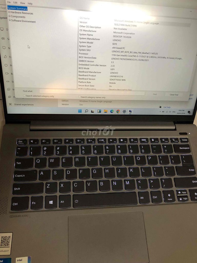 Lenovo Ideapad 5 i5-1135G7 14 inch 8GB/512GB. Mua bán Laptop tại Quận Cái Răng Cần Thơ được đăng bởi Donald hình 1