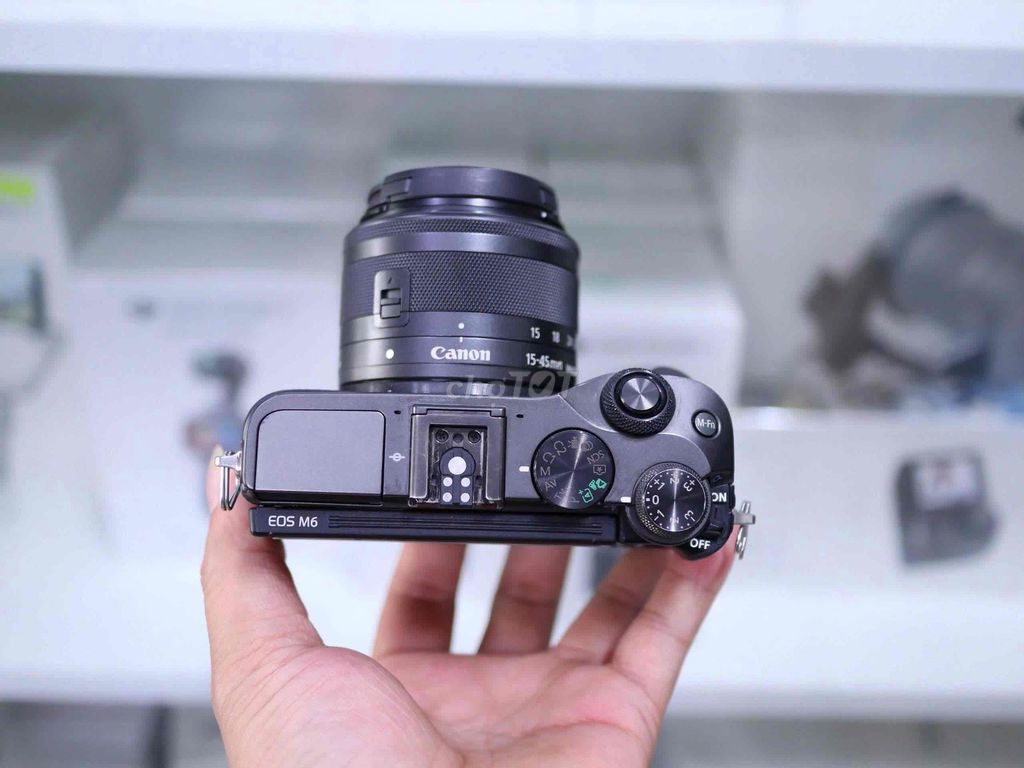 Máy ảnh Canon EOS M6 +Lens 15-45stm. Mua bán Máy ảnh, Máy quay tại Thành phố Thủ Dầu Một Bình Dương được đăng bởi Chinh Lee hình 1