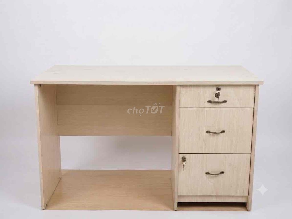 Bàn làm việc gỗ công nghiệp 120cm vân sồi 3 ngăn. Mua bán Bàn ghế tại Quận Tân Bình Tp Hồ Chí Minh được đăng bởi Quách Bách hình 1