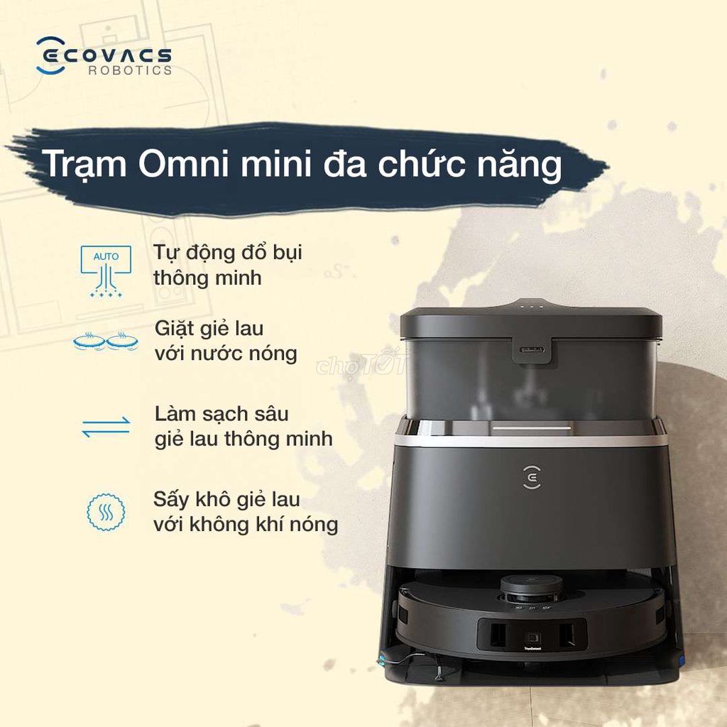 Robot hút bụi lau nhà Ecovacs deebot T30 PRO OMNI - Trạm Omni đa chức năng