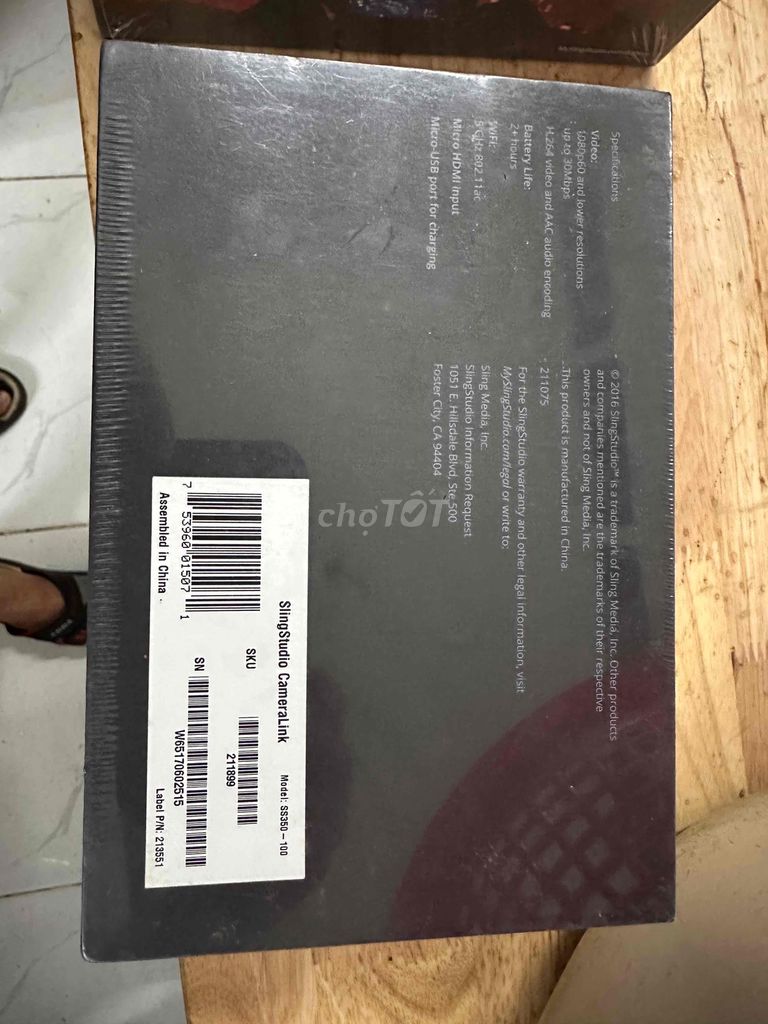 camera và adapter hãng Sling Studio